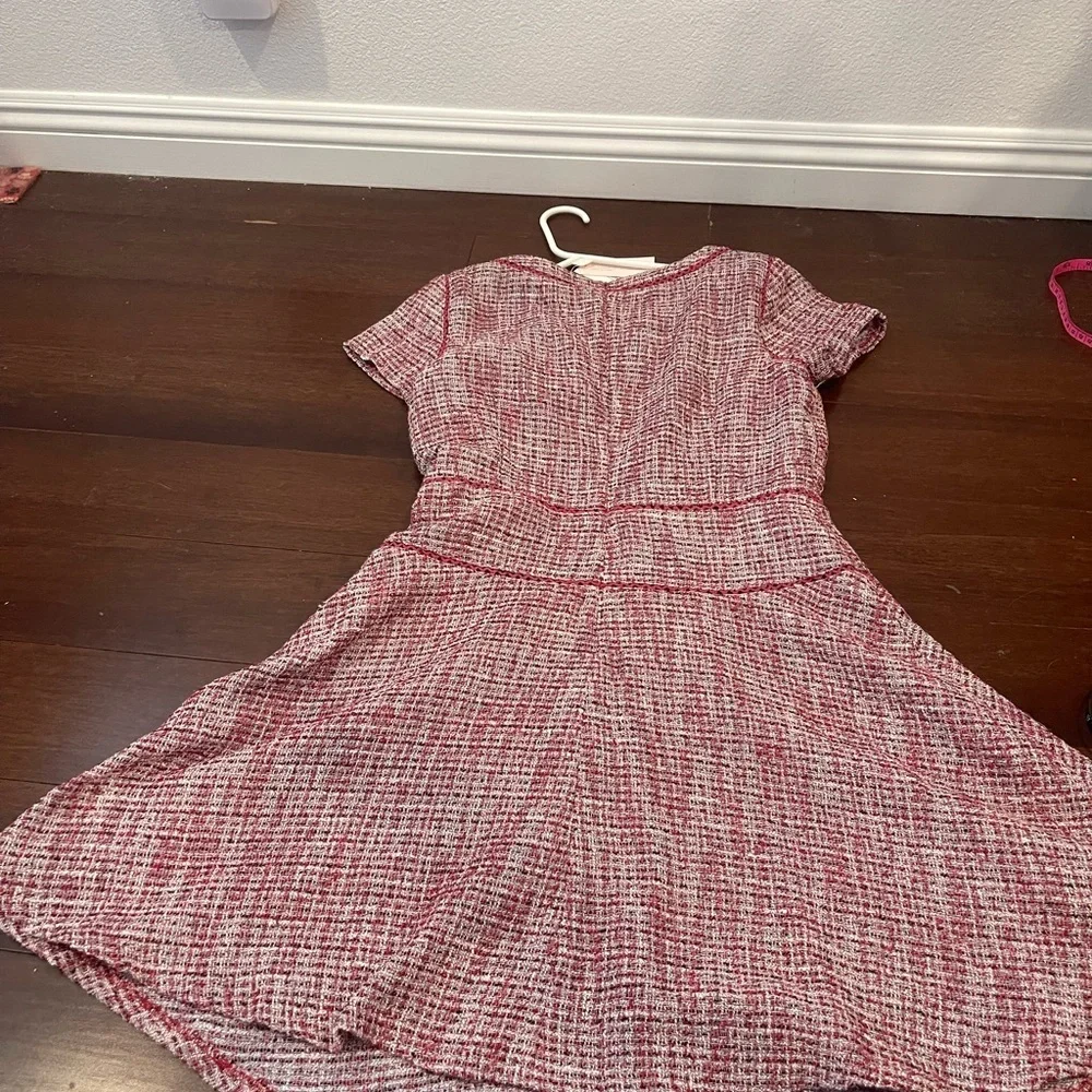 mwt banana republic Pink Tweed women’s Dress 10p - Picture 10 of 13